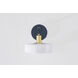 Aston 1 Light 7.75 inch Aged Brass/Slate Blue Wall Sconce Wall Light